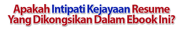 Rahsia Resume Kerja